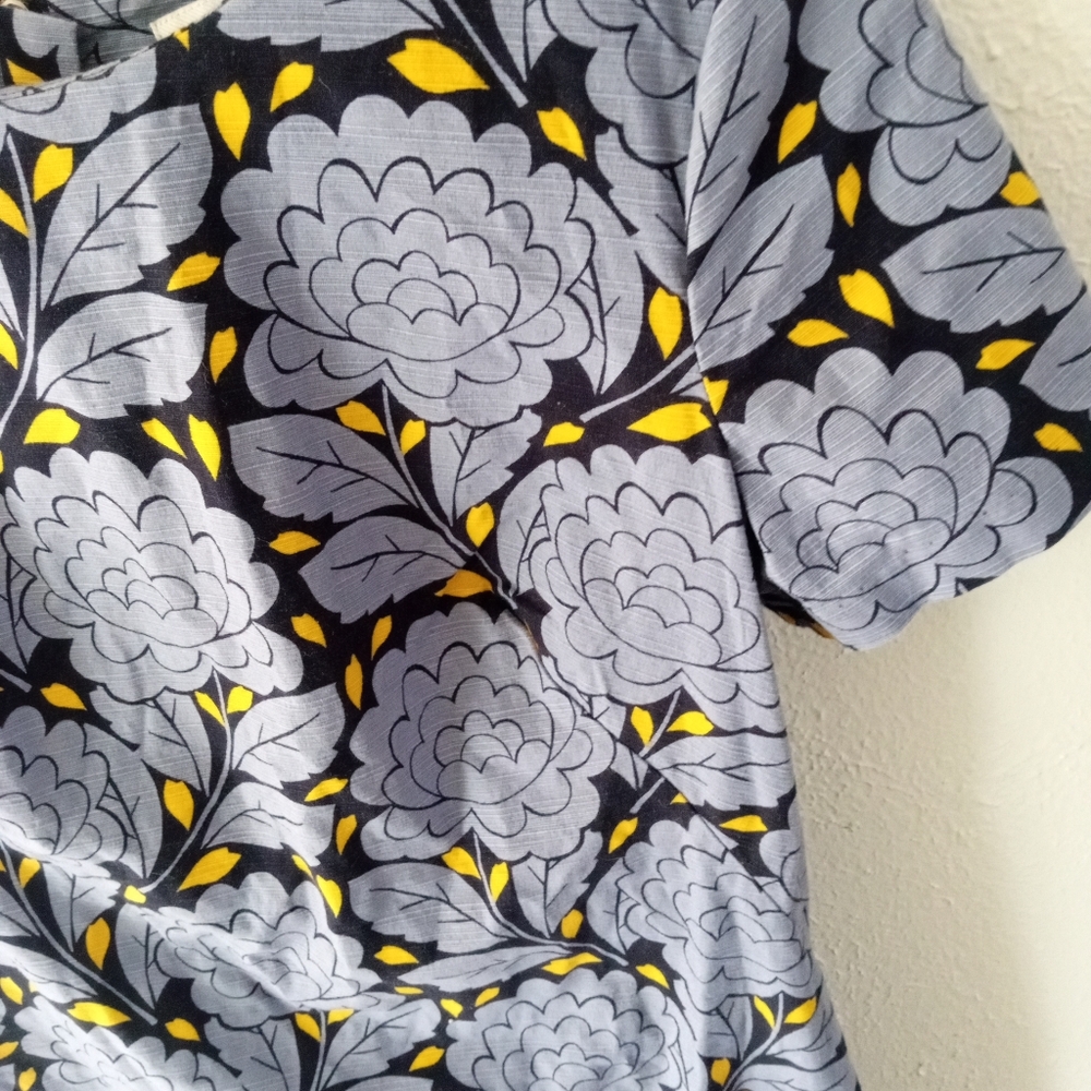 BODEN Afia Floral Blue & Yellow Shift W/Pockets | 6 - Picture 5 of 9